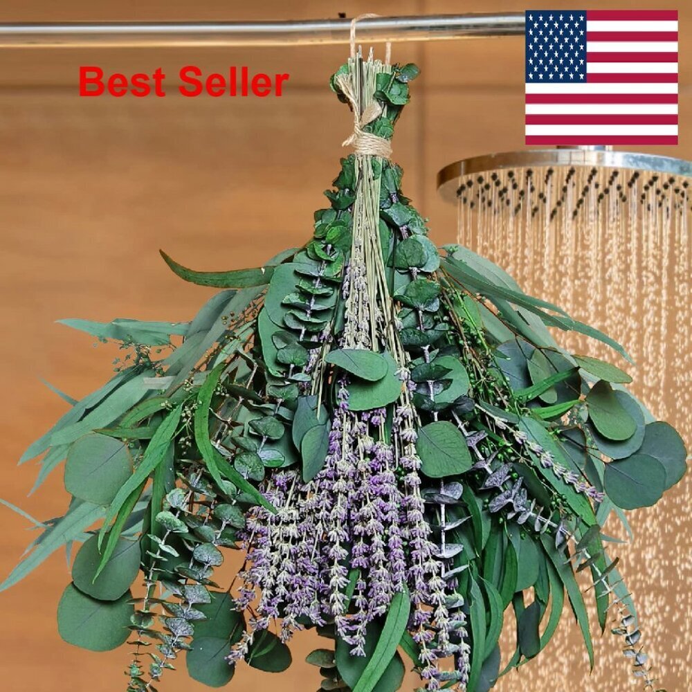 Dried Eucalyptus Lavender Flower Bundles Natural Home Decor Aromatherapy Spa